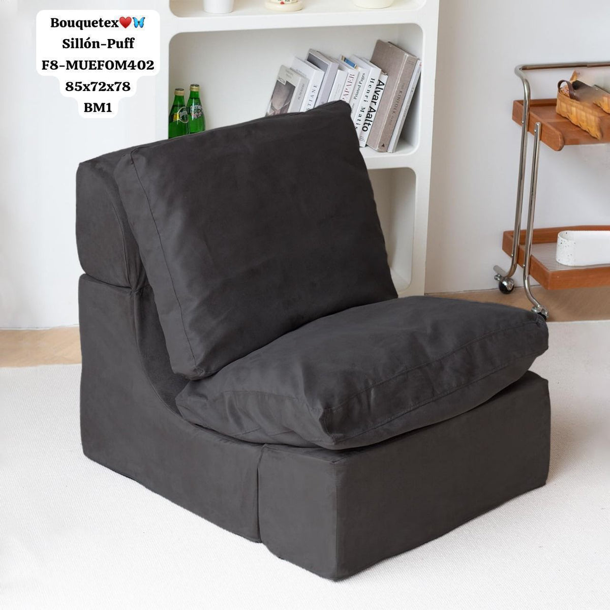 Sillón-Puff Bouquetex ❤️🦋 – Comodidad que abraza tu espacio