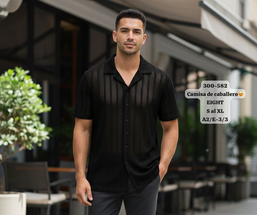 Camisa de punto calado Eight