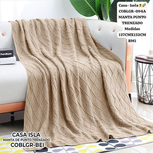 Casa Isela – Manta Punto Trenzado #COBLGR-094A