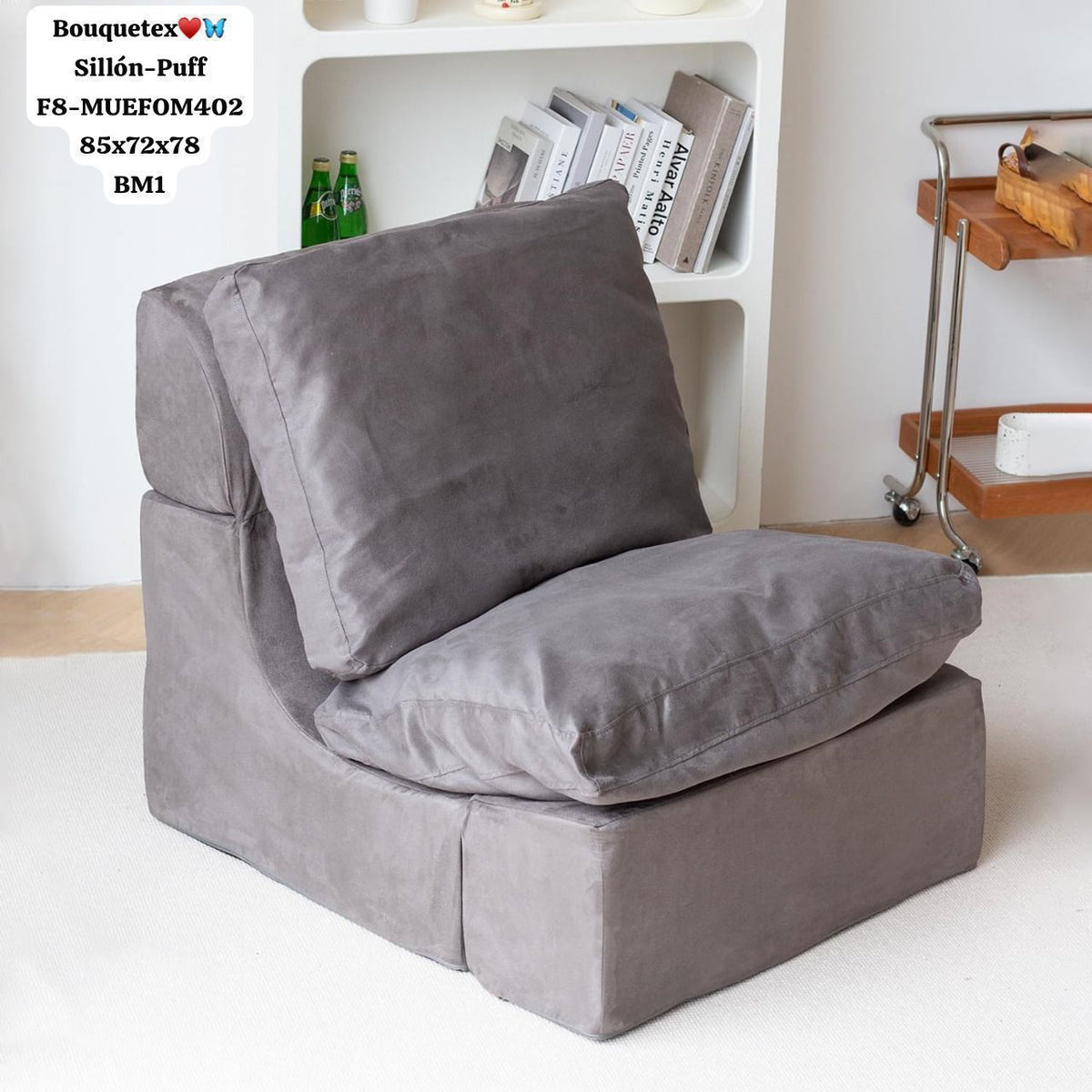 Sillón-Puff Bouquetex ❤️🦋 – Comodidad que abraza tu espacio