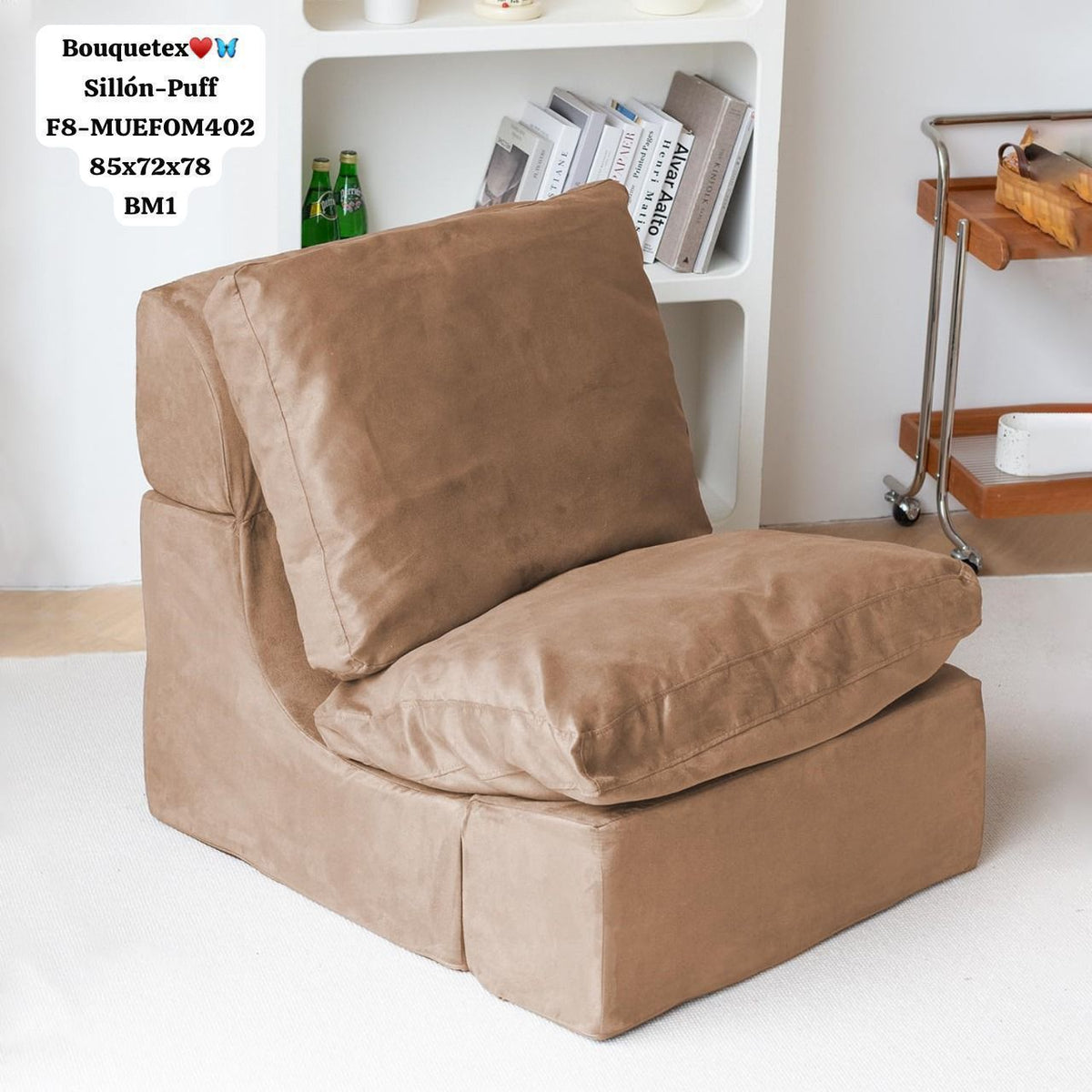 Sillón-Puff Bouquetex ❤️🦋 – Comodidad que abraza tu espacio